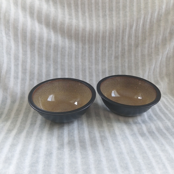 Pair of Ceramic Bowls In Ombre Moss Pattern - Picture 6 of 9
